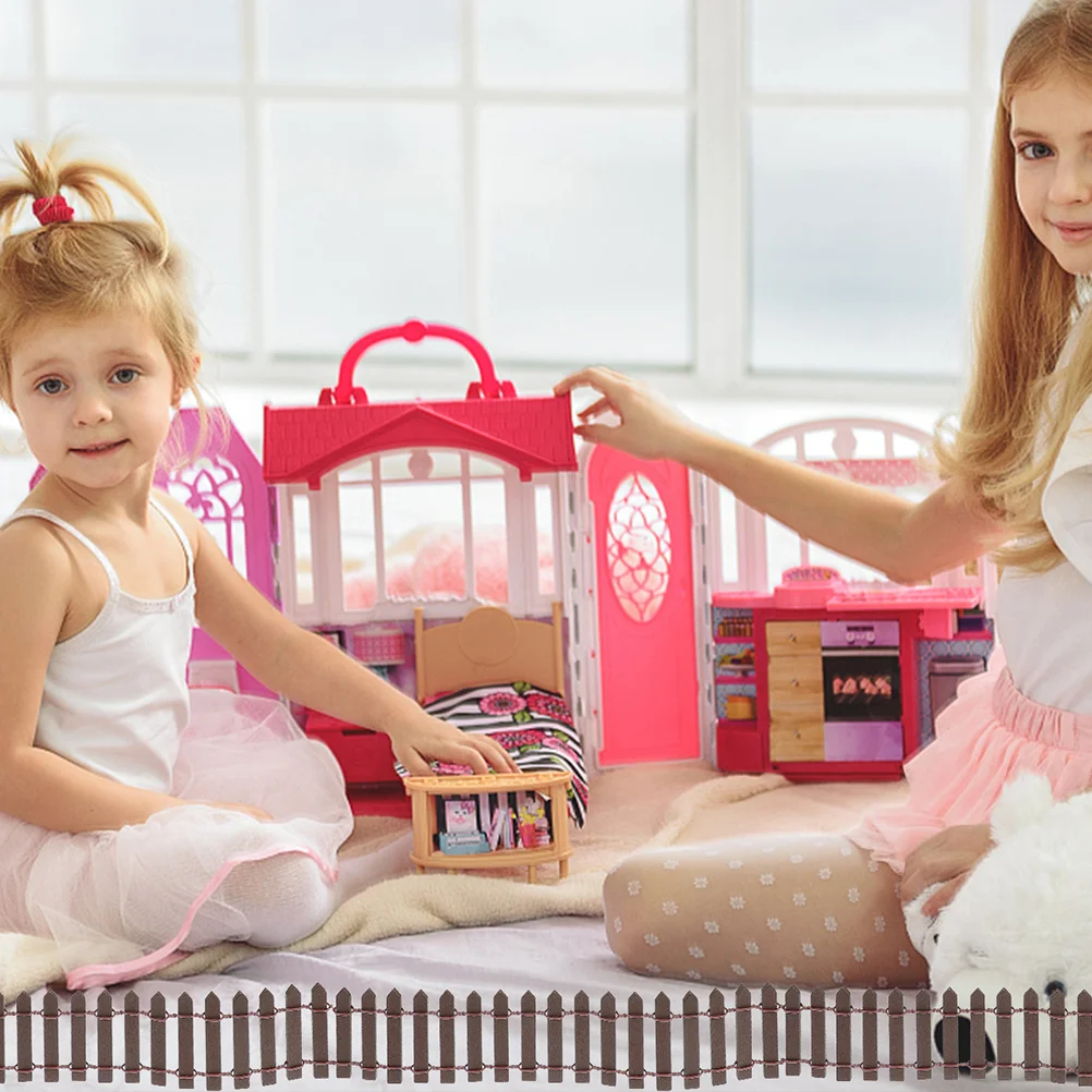 

3pcs 3 Rolls Adornment Scene Layout Decor For Garden Diy Simulation Wooden Fence Micro Landscape Decor Scene Layout Fence