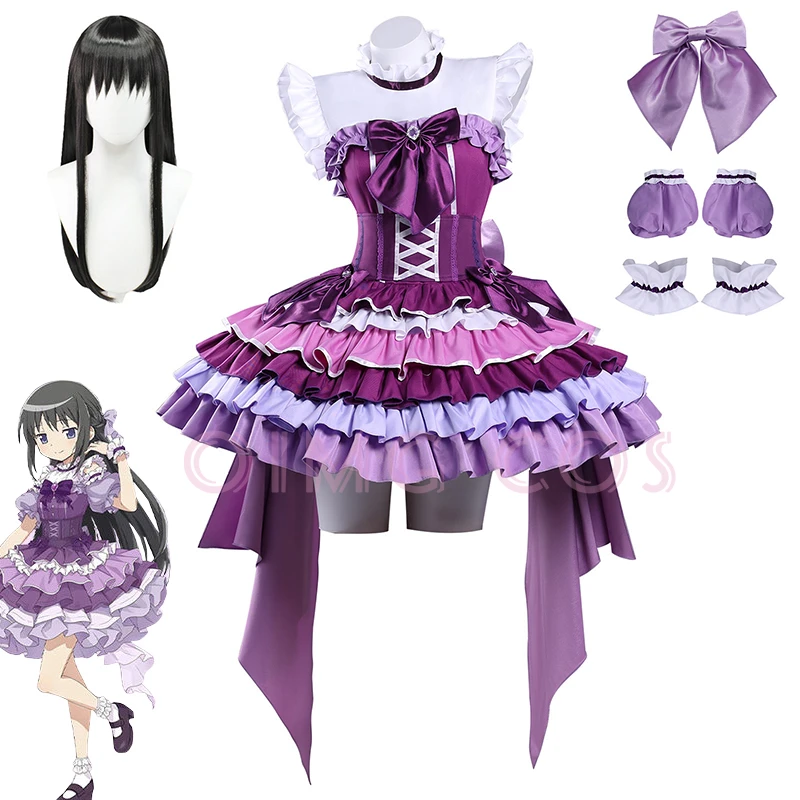 

Puella Magi Madoka Magica Akemi Homura Cosplay Anime Costumes Dress