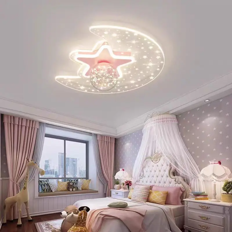 Children Room Modern LED Ceiling Light Kids Room Ceiling Star Room Lamp For Bedroom Cute Girls Boys Baby Home Decortion Lighting