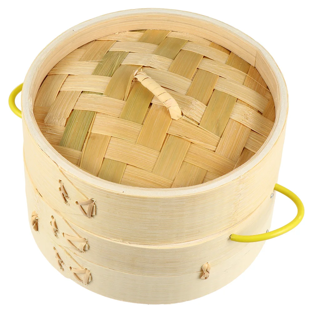 

2pcs Bamboo Steamer Large Capacity Food Grade Material Kitchen Tool Multi Functional Household Perfect for Steaming Preserve