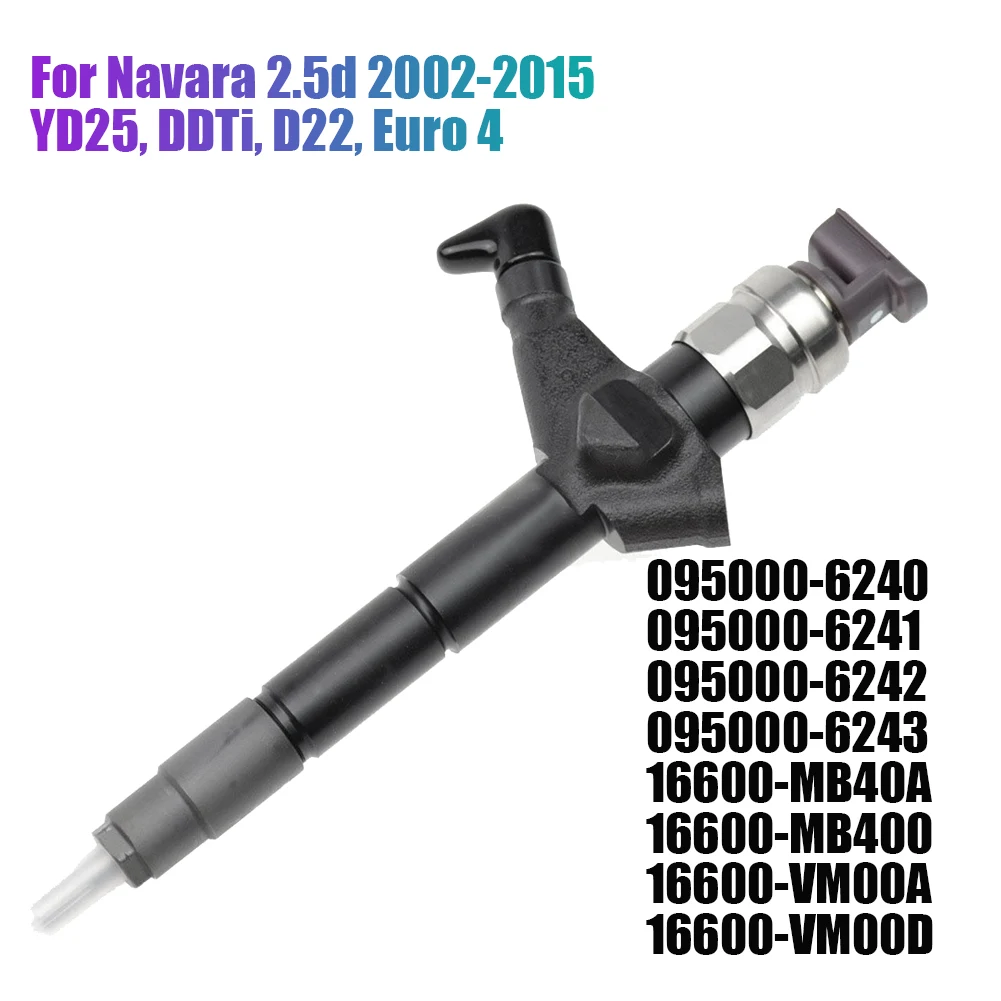 New Common Rail Injector 095000-6240 for Navara D22 YD25 2002-2015