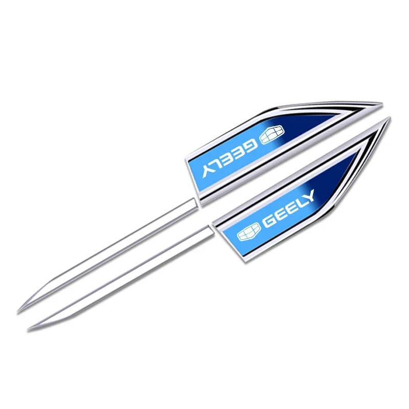 2pcs car accessory Side Doors Blade car stickers for geely atlas coolray BO RUI YUE CK Saloon EMGRAND ec7 GS GC2 GC5 GC6 GC7 GX2 view 2