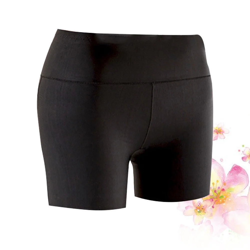 

1Pcs Black Ice Silk High Waist Safety Pants Underskirt Shorts for Women Breathable Comfortable Safety Panties Underskirt Shorts