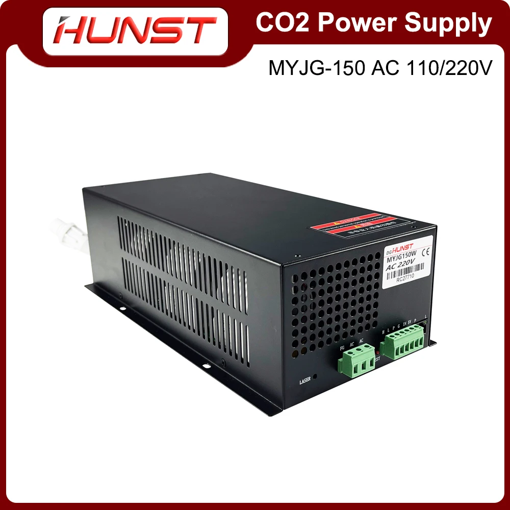 

HUNST MYJG 150W CO2 laser power supply 130~150W laser generator for CO2 engraving and cutting machine glass tube