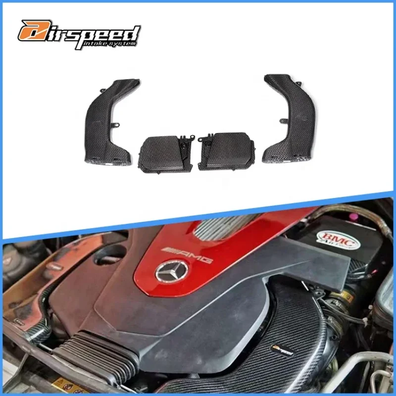 

Airspeed OEM & ODM Service 100% Dry Carbon Fiber Cold Air Intake System Without Air Inlet For BENZ AMG C43 3.0T 2020-UP