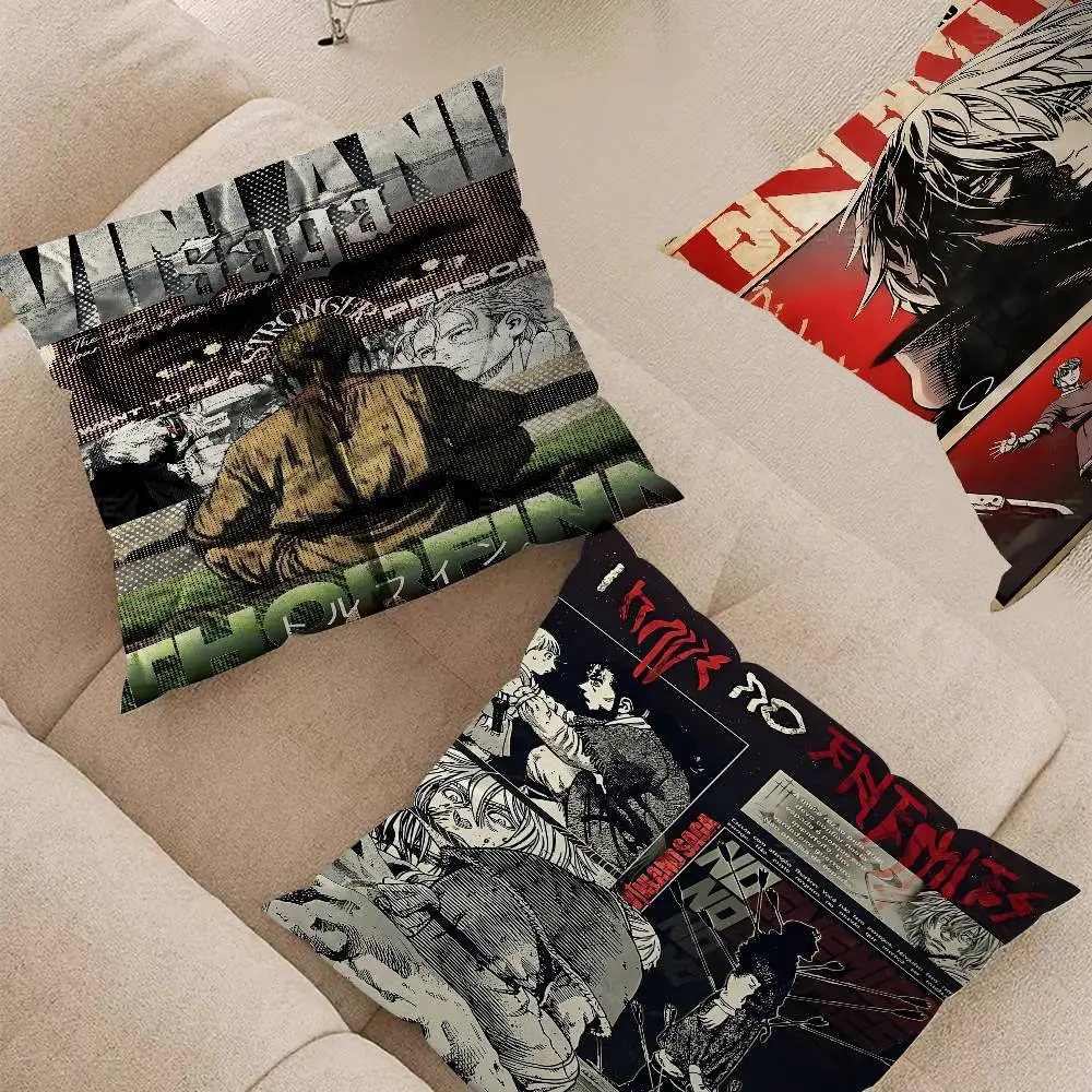 

Чехол для подушки в стиле аниме V-Vinland Saga, декоративные наволочки для дивана в стиле фермерского дома, украшения для дома