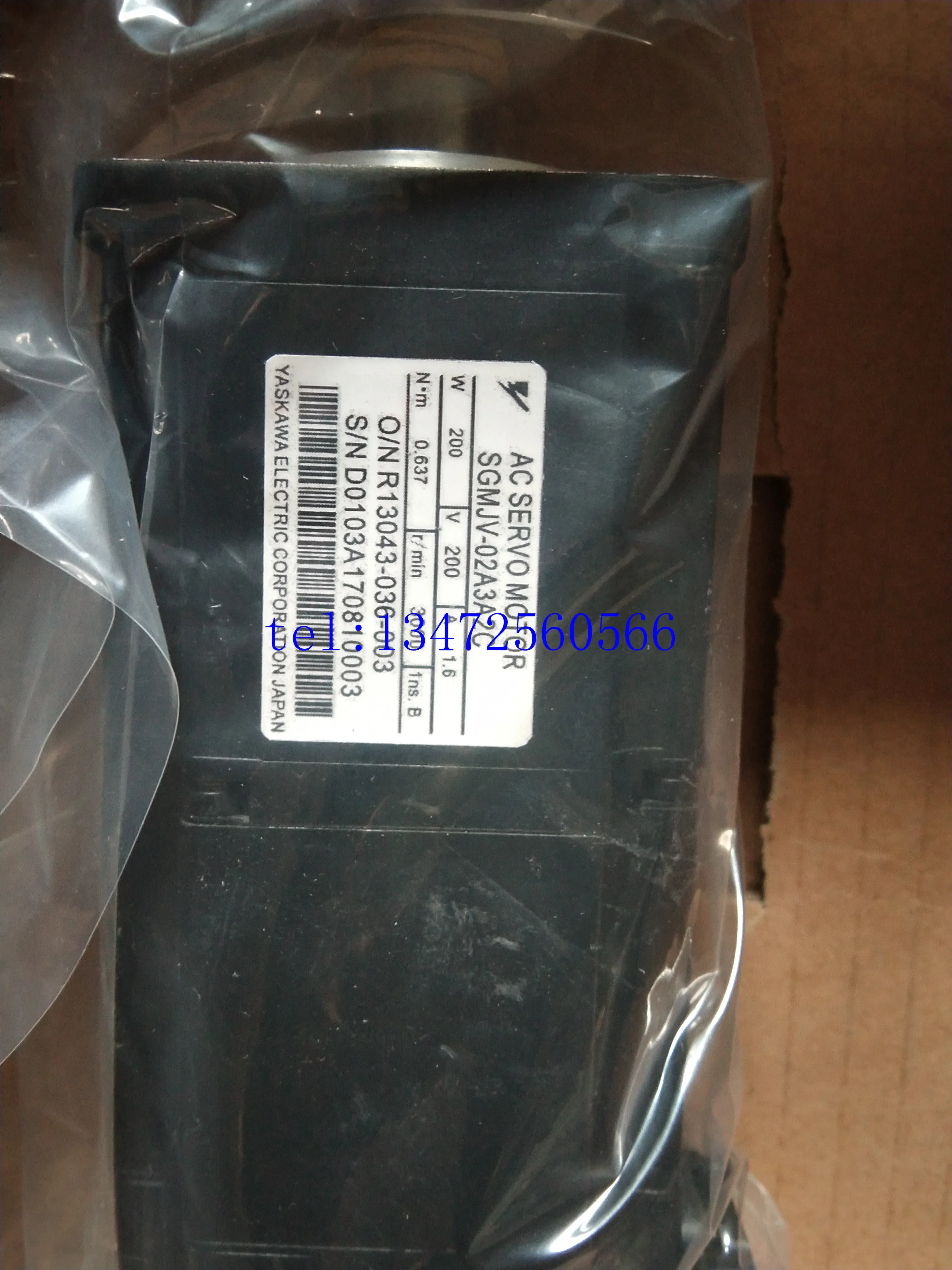 Servo motor SGMJV-02A3A2C is sold in stock with original packaging