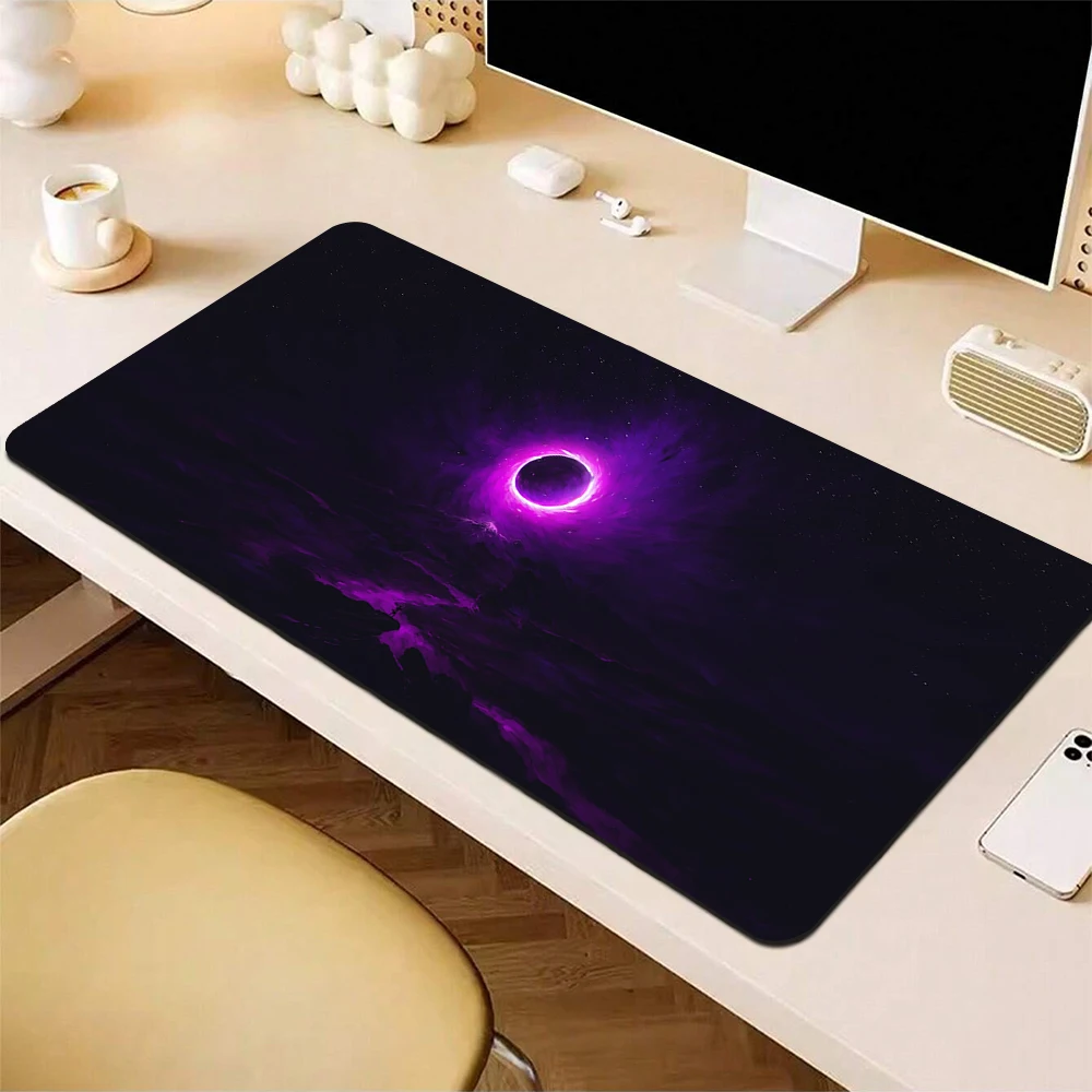 

Large Gaming Mouse Pad Premium Mousepad Gamer HD Print Black Hole Mouse Mat Computer Desk Mat XXL Keyboard Pad Office Table Mats