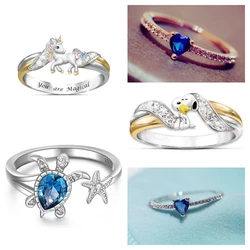 New Simple Ladies Light Luxury Fashion Niche Trend Ring Jewelry Personalized Street Party Pop Gift Jewelry DecorationAccessories