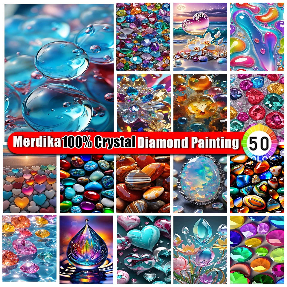 

100% Crystal Diamond Painting Colorful Love Landscape Zipper Bag Living Room Wall Decoration Diamond Mosaic Scenery Art Gift