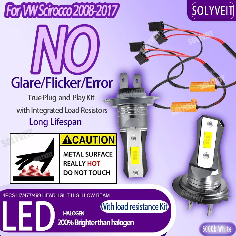 

No Modification Needed: Direct-Connect LEDs for Any Driver For VW Scirocco 2008 2009 2010 2011 2012 2013 2014 2015 2016 2017