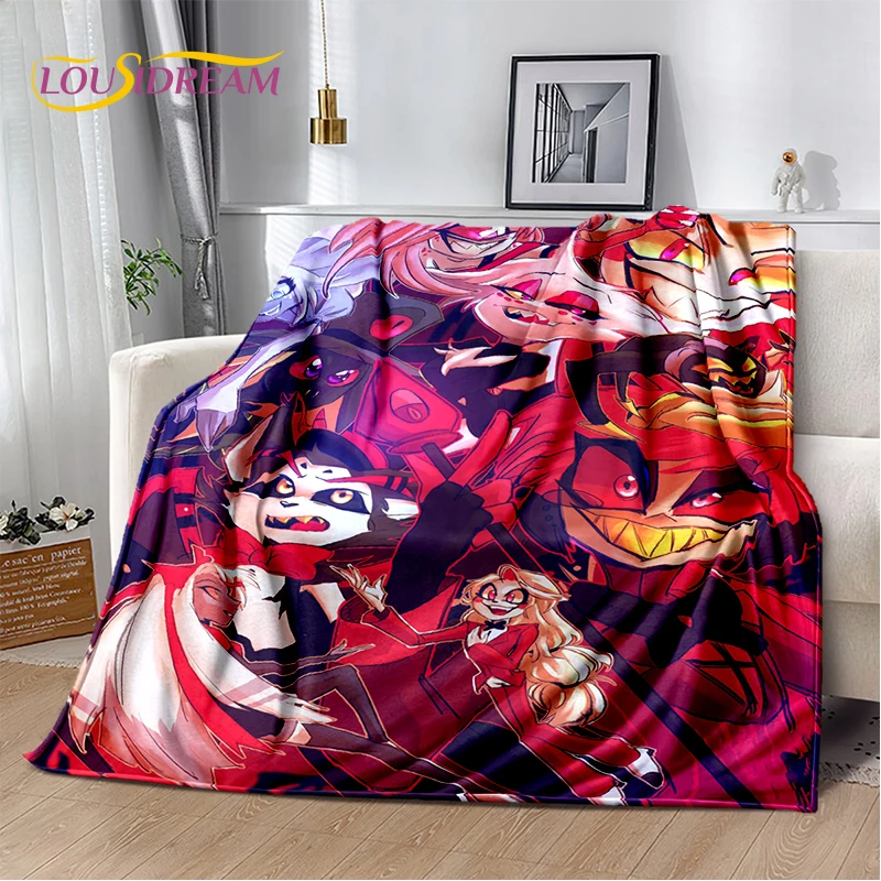 2025 H-Hazbin Hotel Charlie Cartoon Soft Blanket,Soft Throw Blanket for Home Bedroom Bed Sofa Picnic Travel Cover Child Gift