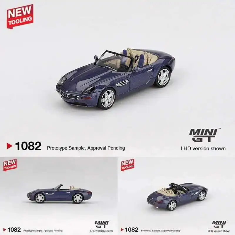

Предпродажа MINIGT 1082 1:64 Z8 BMW, литая под давлением модель автомобиля, коллекция игрушек Alpina Blue