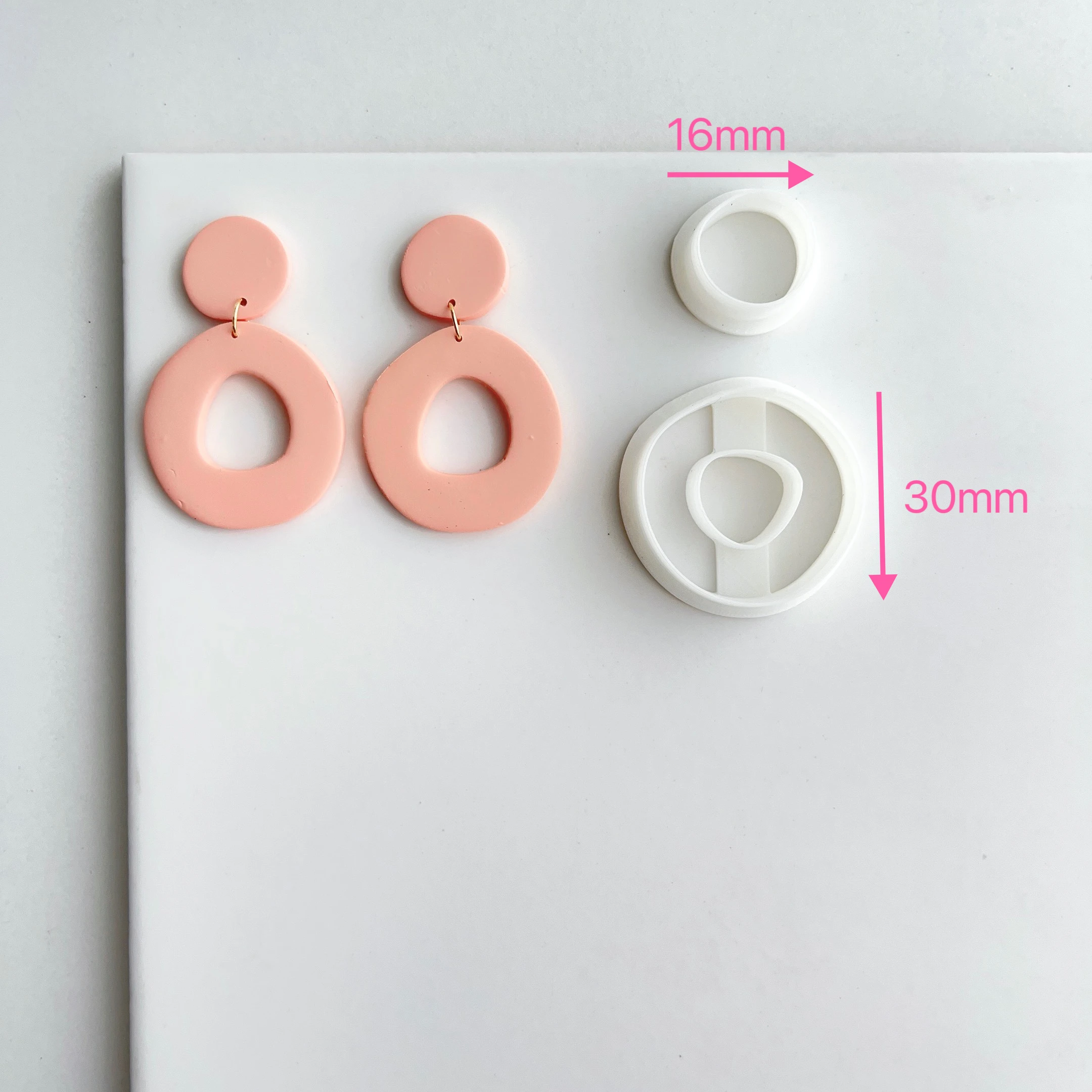 Soft Pottery Polymer Clay Cutter Soft Pottery Mold Cutting Mold DIY Handmade INS French Earrings Jewelry Pendant Making Tool