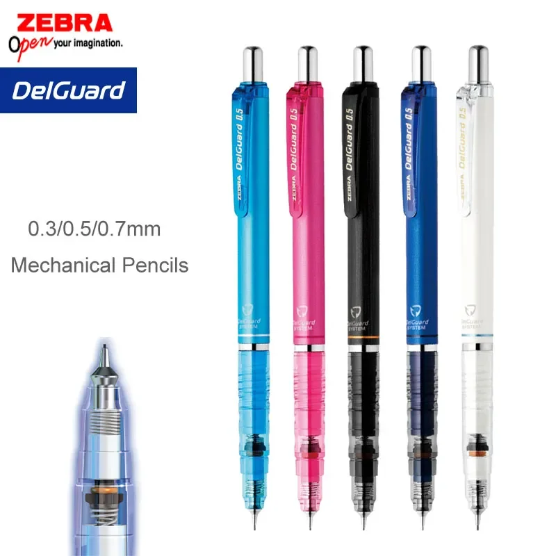 Pensil mekanis ZEBRA Jepang jenis DelGuard pensil inti terus menerus perlengkapan alat tulis pelajar Lapiseira untuk menggambar menulis