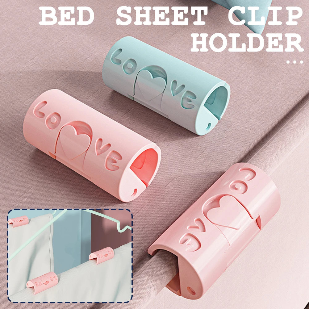 Pinless Bed Sheet Holder Set, Fixador de colcha, Dispositivo Clip Antiderrapante, Cobertores Fastener Clamp, Grippers domésticos para almofadas de cama, 6pcs