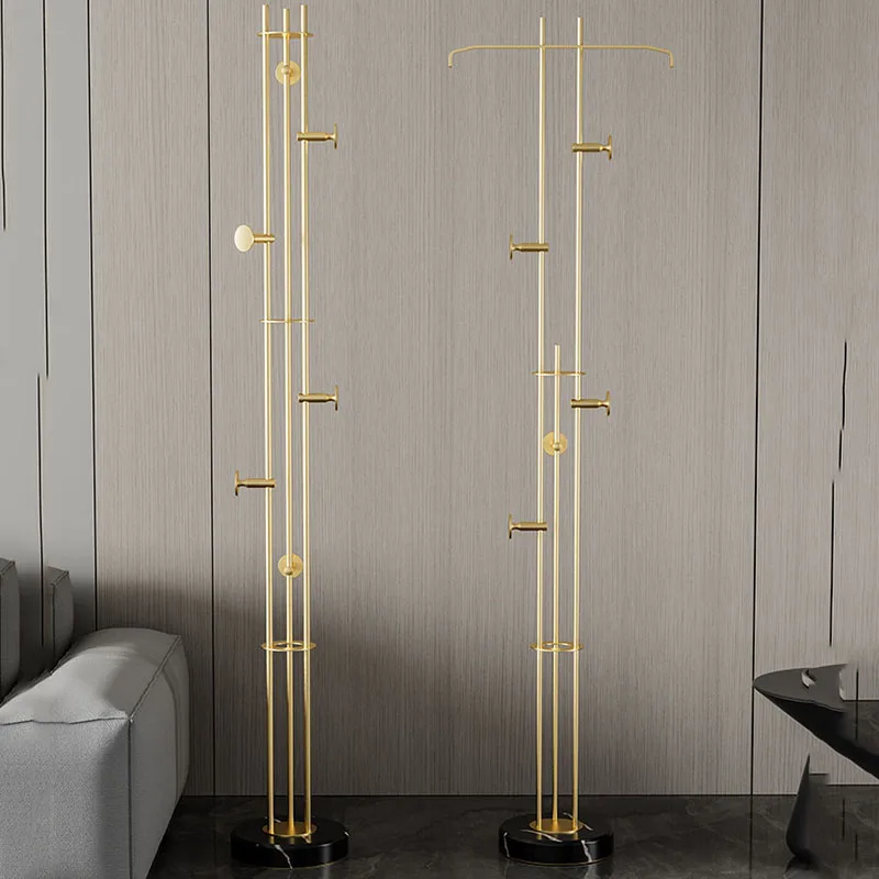 

Space Saving Metal Coat Racks Standing Hanging Minimalist Indoor Clothes Coat Racks Floor Garment Perchero Trendy Furniture