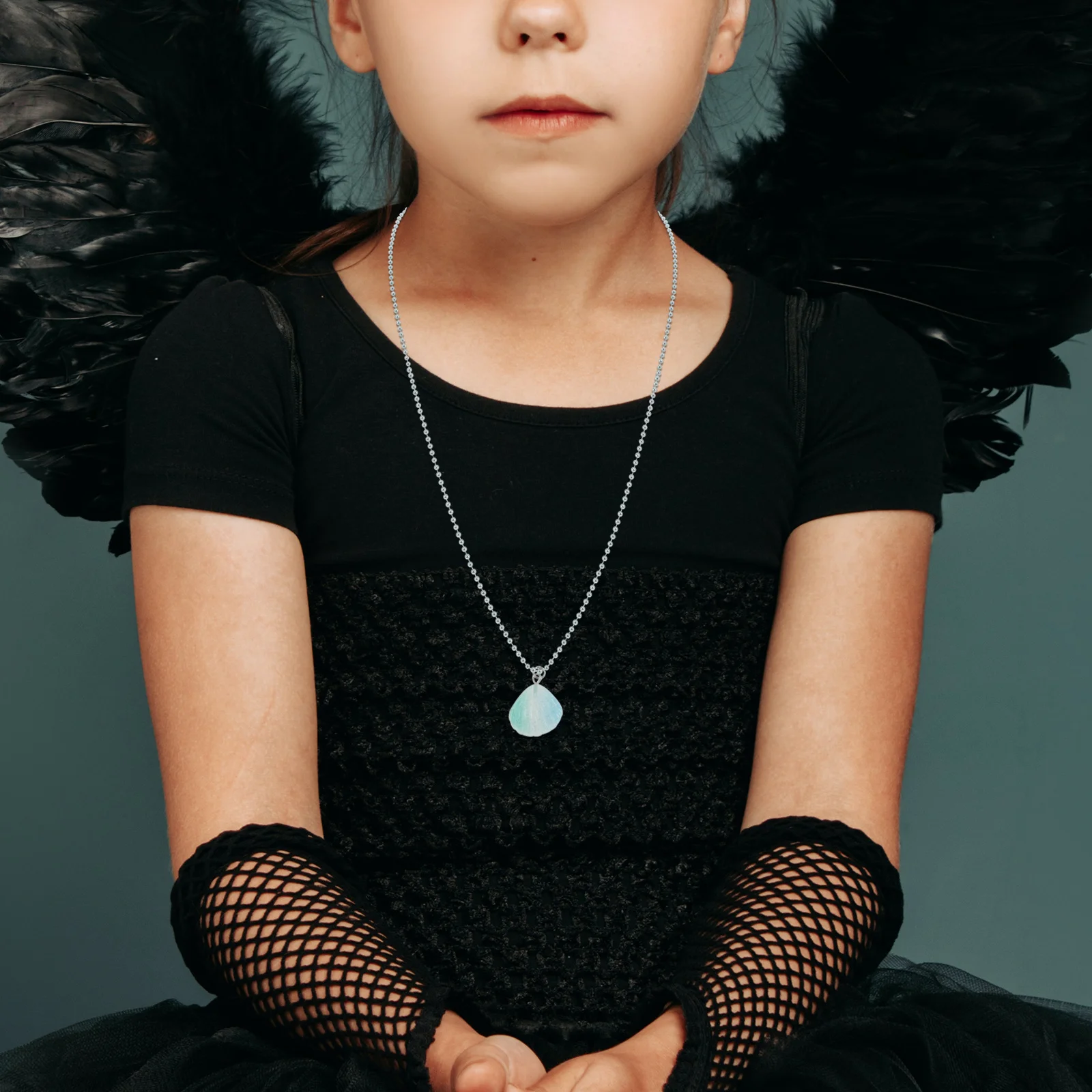 2 قطعة قلادة من الصدف وهمية للفتيات مريحة خفيفة الوزن حفلة شاطئ الصيف مجوهرات دائم لطيف قلادة المحيط الحيوان قلادة #5