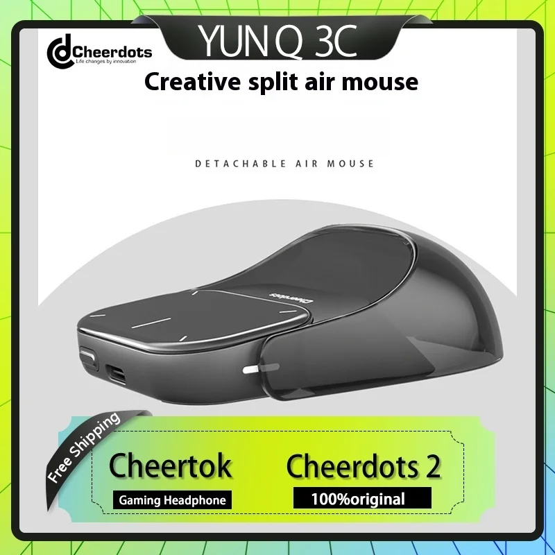 DETACHABLEAIR Cheertok Cheerdots 2 Wireless Touchpad Ai Recording Chatgpt Enabled Mouse All-In-One Pocket   Office Mouse