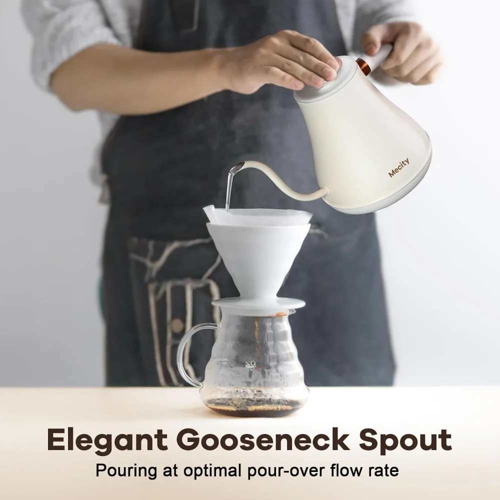 Electric Gooseneck Kettle With Keep Warm Function & LCD Display Automatic Shut Off Coffee Kettle Temperature Control