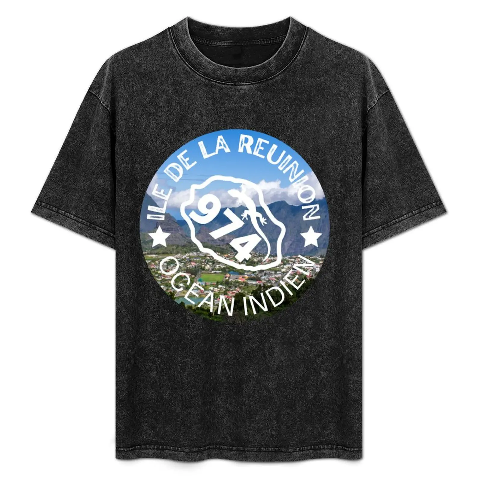 

974 - Ile de La Reunion - Margouillat T-Shirt Short sleeve tee vintage clothes mens t shirts casual stylish