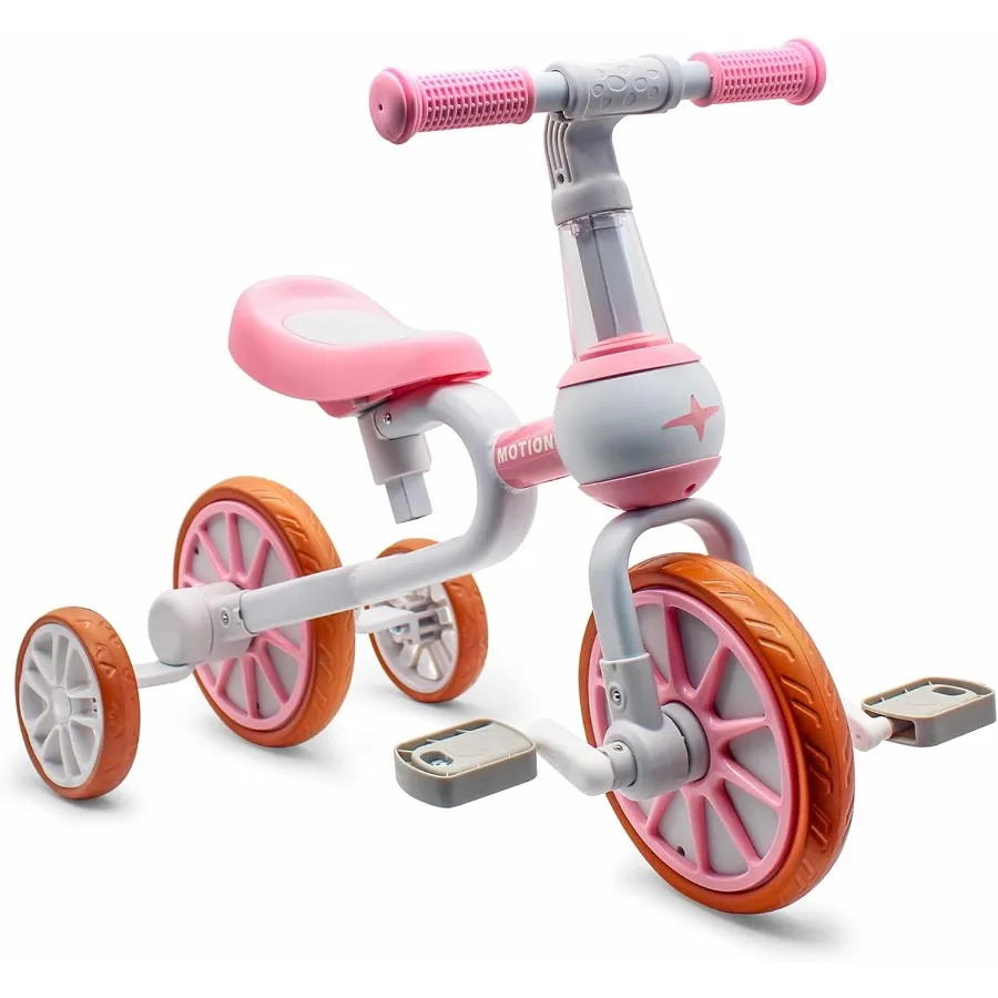 Bicicleta para niños pequeños 3 en 1 para niñas de 2 a 4 años, triciclo para niños con asiento ajustable, Pedal desmontable y ruedas de entrenamiento, Baby Ba