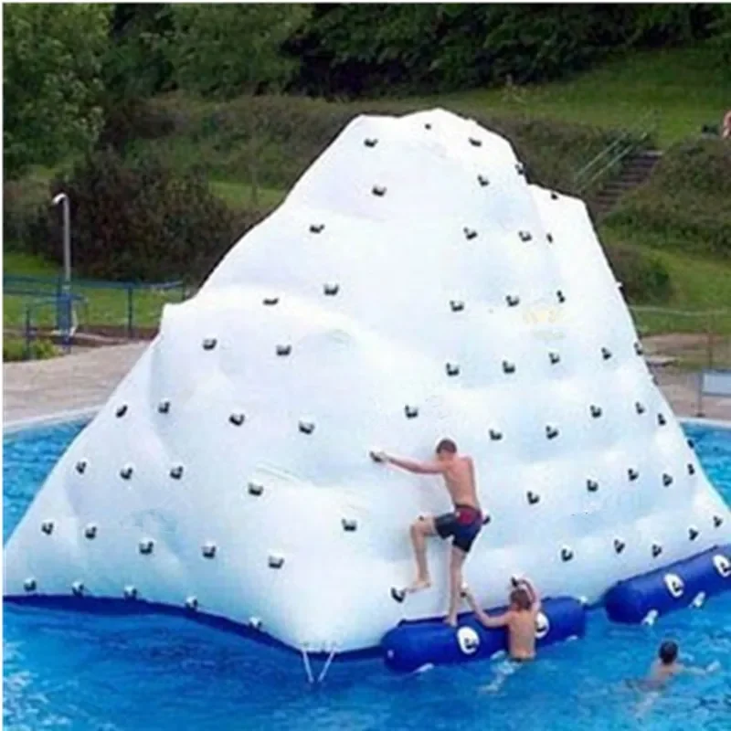 hot sale water park equipment 0.9mm PVC tarpaulin giant inflatable water iceberg