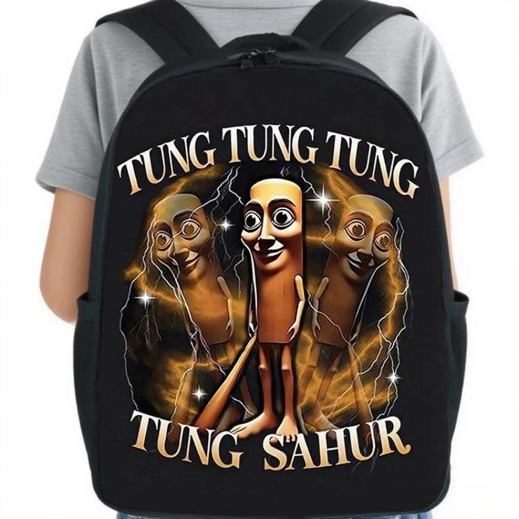 الصبي الفتاة تونغ تونغ صحور النايلون على ظهره Ins مضحك الكرتون سعة كبيرة حقيبة ظهر الطالب حقيبة رياض الأطفال هدية الطفل
