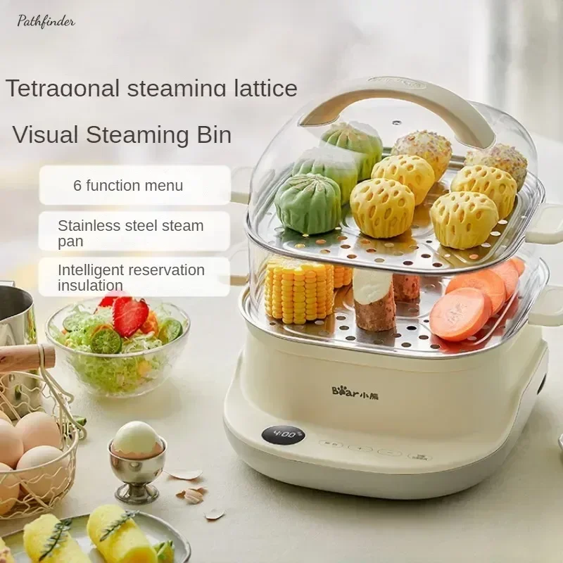 Household multifunctional electric steamer. Small. Multi-layer. Large capacity. Breakfast machine. New.