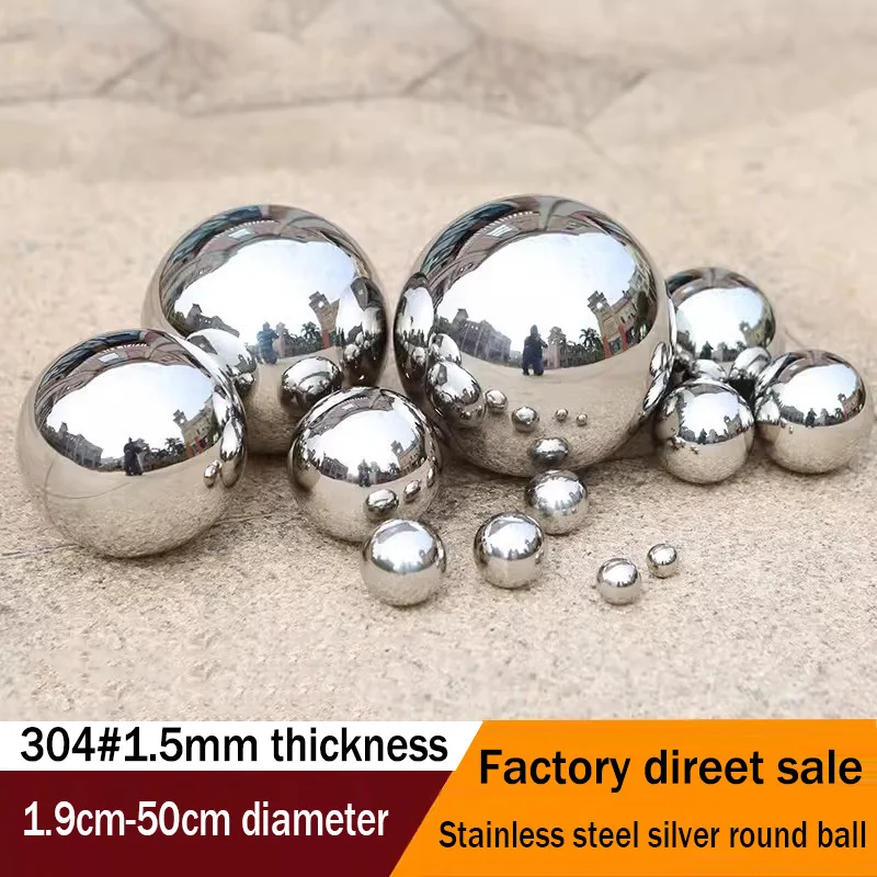 

Metal stainless steel hollow ball |304 stainless steel 1.5mm thick| garden decorative float | fine polishing ball 1.9cm-50cm