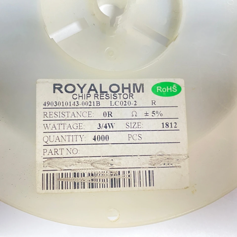 

500 шт./лот 4532 1812 0Ω 0R 0 Ом, маркировка 0, ±5% 3/4 Вт 200 В, SMD-резистор, толстопленочный резистор, 4,5*3,2 мм