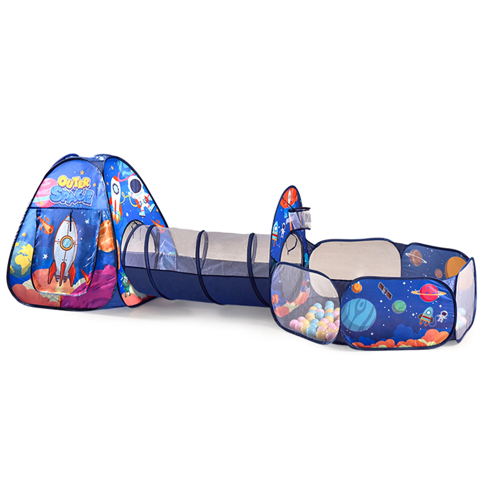 

3+ Kids Space Adventure Play Set,Safe Crawl And Play Toys for Toddlers Boys And Girls, Foldable Storage
