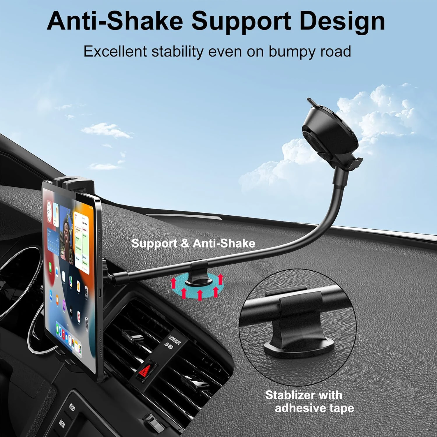 

Long Arm Smartphone Holder Car Phone Mount Universal Cell Phone Tablet Bracket