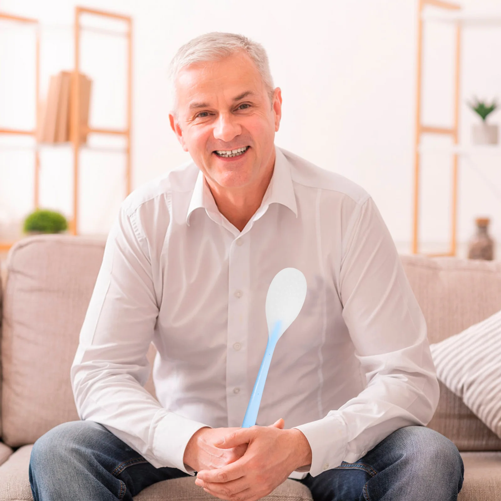 

Silicone Meridian Massage Stick Body Pat Muscle Relaxer Blue Handheld Back Shoulders Neck Tool Massager