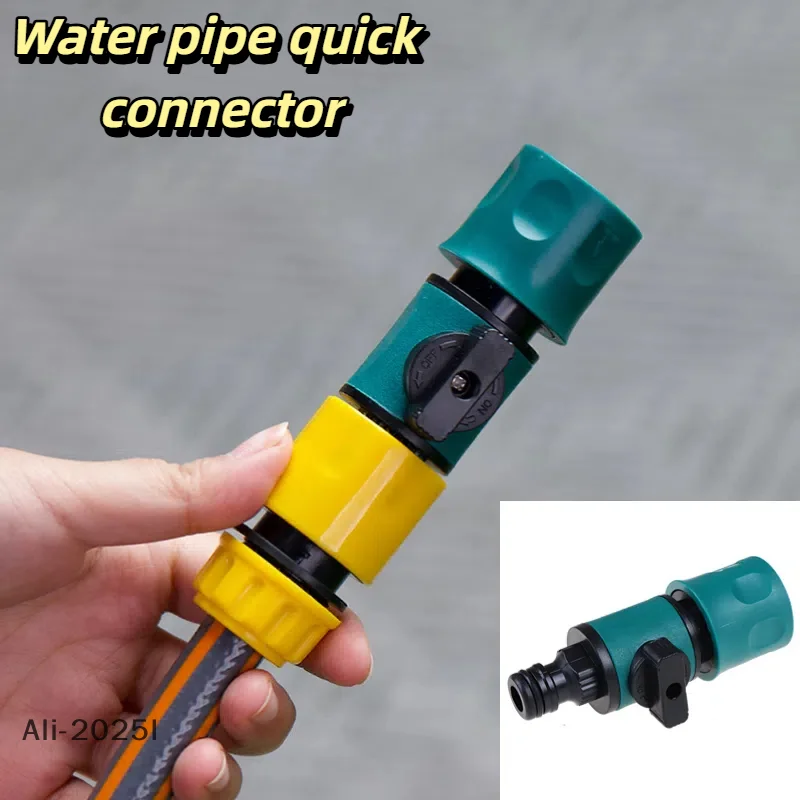 

1Pc Garden Hose Pipe quick connector Plastic Valve Thread Agriculture Garden Watering Prolong Hose Adapter Switch