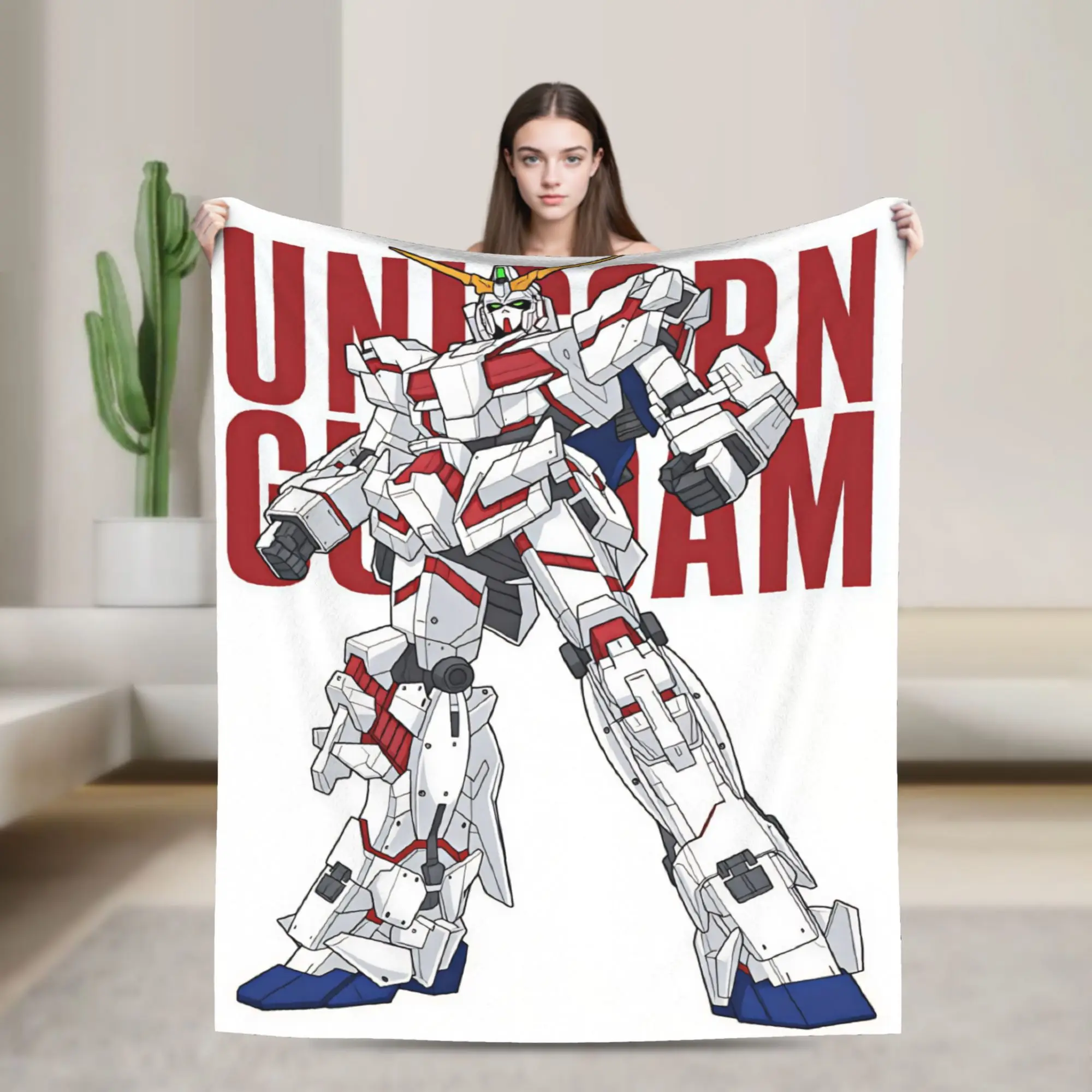 Mobile Suit Gundam Blanket Quality Warm  Throw Blanket Winter Decorative Outdoor Aesthetic Bedspread