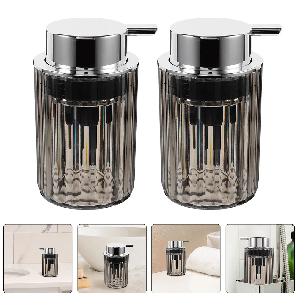 

Набор из 2 дозаторов-помп для пены: для мыла, шампуня, жидкого моющего средства для посуды, для ванной и кухни