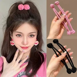 Vigorous Sweet Girl ~ High Ponytail Rubber Band Women Hair Tie Rope Thick Durable Pink Hairband Headband