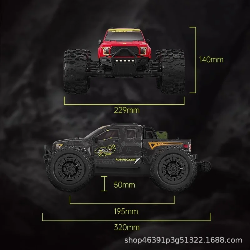 Gladiator 1:14 4WD RC Car - Ristorante fuoristrada ad alta velocità con telecomando Rock Crawler con pneumatici per tutti i terreni