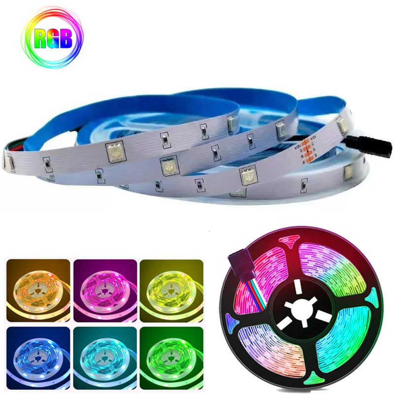 18 LEDs/M 12V 4Pin Rgb Led Strip Lights Multicolored 5050 Led Tape Light 5M 10M 15M For TV PC Backlight Decoration