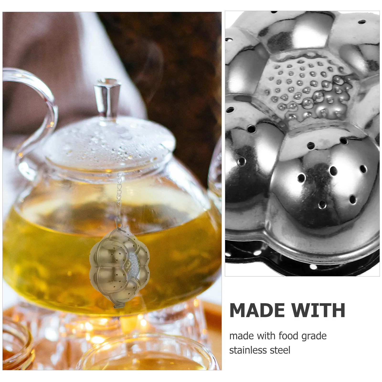 

3pcs Stainless Steel Tea Infuser Reusable Fine Mesh Filter For Loose Leaf Tea Black Green Oolong Herbal Chai Spices Steeping
