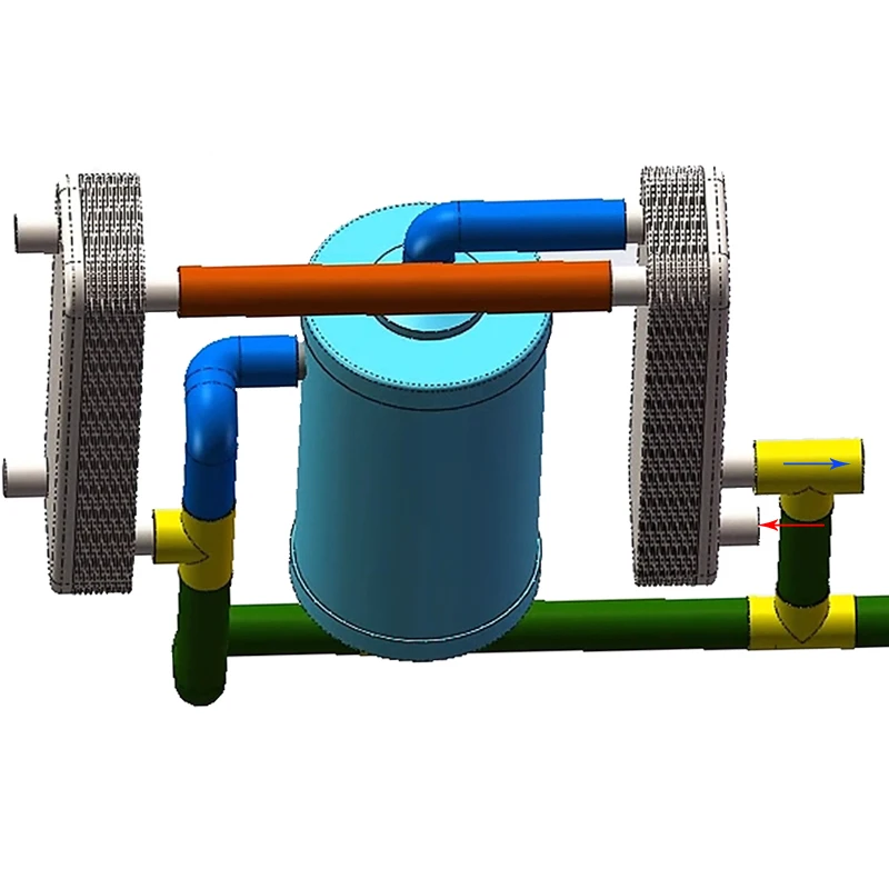 Der Druckluft-Vorkühler (Aufwärmen) des Kalttrockners mit 0,83 Nm3/h ermöglicht die Bedienung des Systems e****mically
