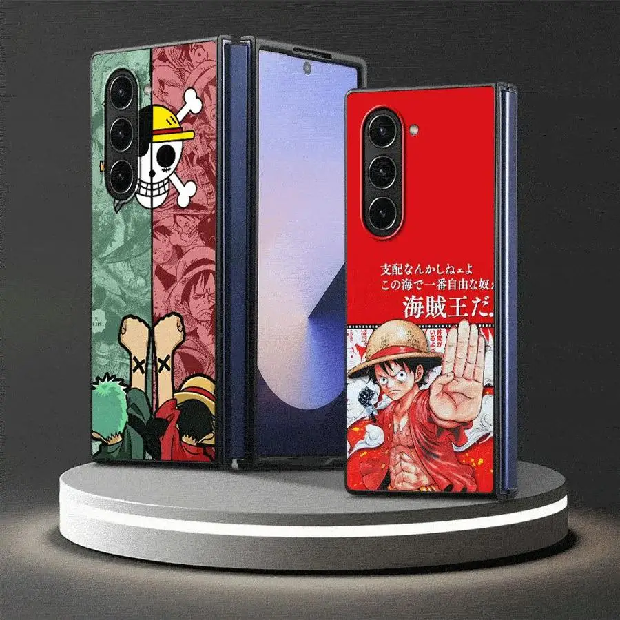 

Back Phone Cover Case for Samsung Galaxy ZFold3 ZFold7 ZFold4 ZFold5 Z Fold 7 6 5 4 3 ZFold6 One Piece Luffy Logo