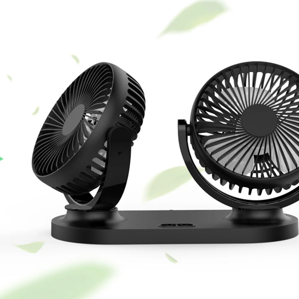 

Двуглавый автомобильный USB-вентилятор, портативный регулируемый охладитель, охлаждающий черный автомобильный вентилятор для грузовика, низкое энергопотребление
