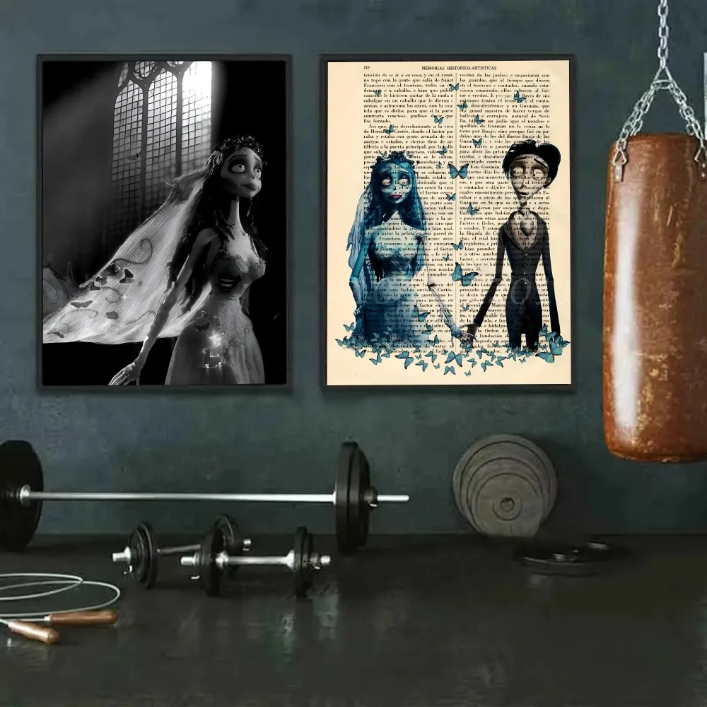 1 قطعة أنيمي C-Corpse العروس المشارك ذاتية اللصق الفن ورقة مقاومة للماء ملصق مقهى بار غرفة جدار ديكور