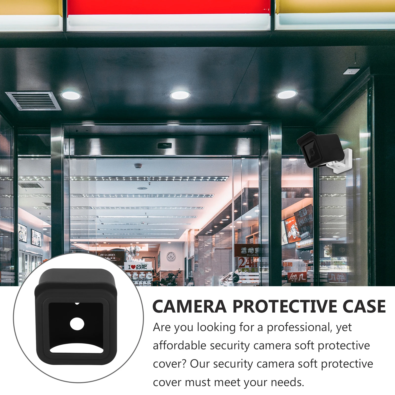 

Shockproof Silicone Security Camera Protective Cover Slip-on Compatible Compatible with Wyze Cam V3 Monitor Protective