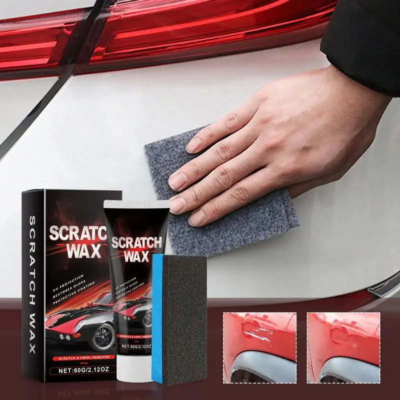 

Scratch Remover for Car Effective Scratch Repair Wax Scratch Repair Paste Long Lasting Solution with Sponge for Car Auto