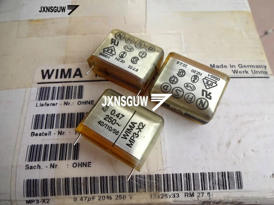 

10PCS Original WIMA MP3-X2 0.47UF250VAC P27.5MM Film capacitor MP3 X2 474/250VAC Electrolytic Capacitor 0.47UF 250V 470N 474