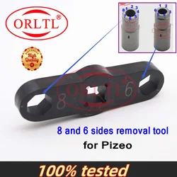 NEW 8 and 6 Angle Common Rail Injector Disassemble Removal Steel Nozzle Nut Tool for Pizeo Nozzle Cap Remove Instrument
