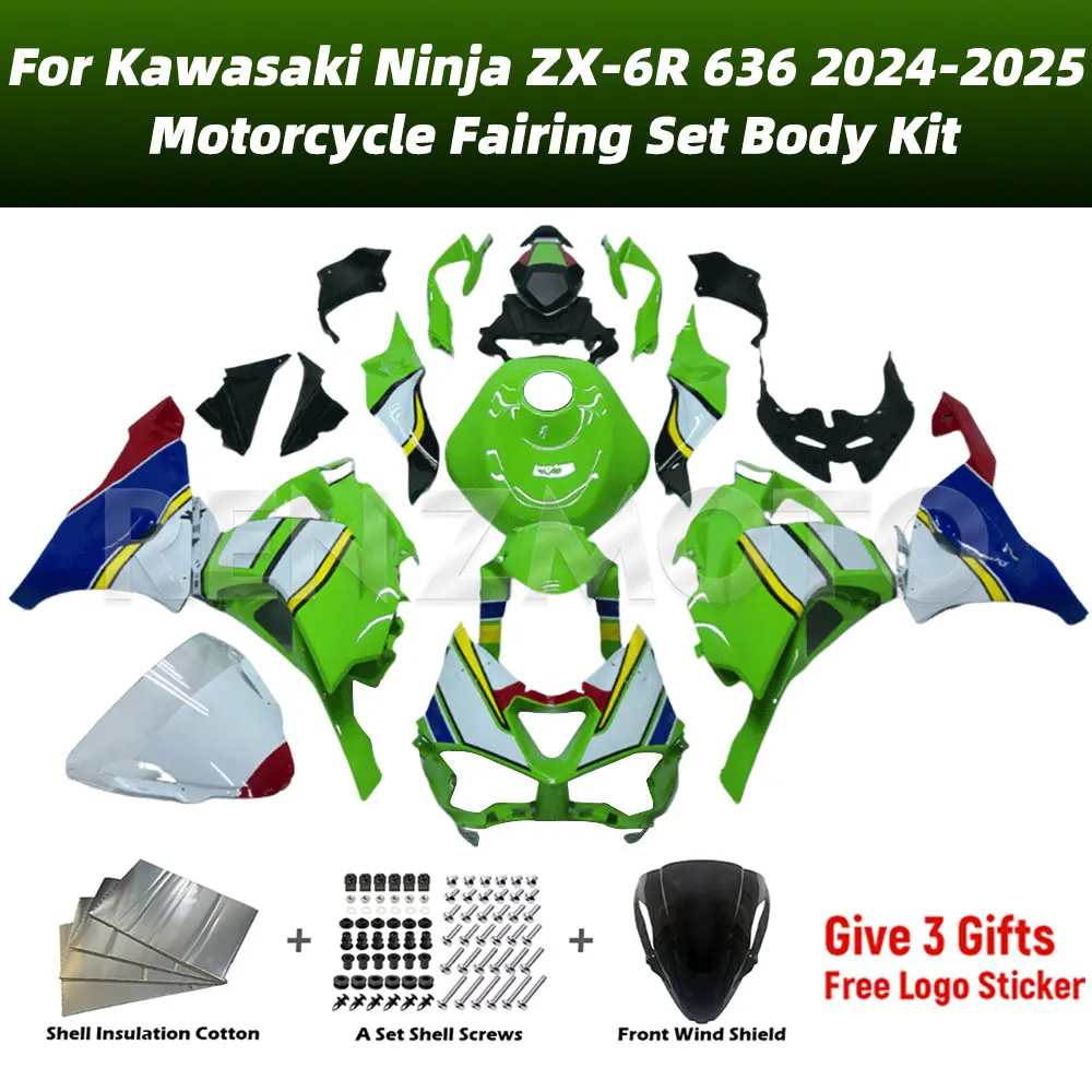 

Full Fairing Kits For Kawasaki Ninja ZX-6R 636 2024-2025 Motorcycle Fairing Set Plastic Accessories Shell Bodywork Set 2003c